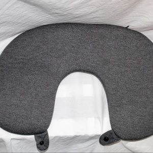 Gray Blow-Up Travel Neck Pillow